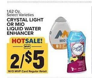 Food Lion Crystal Light Or Mio Liquid Water Enhancer offer