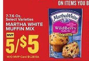 Food Lion Martha White Muffin Mix offer