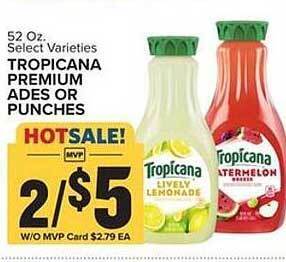 Food Lion Tropicana Premium Ades Or Punches offer