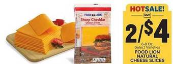 Food Lion Food Lion Natural Cheese Slices offer