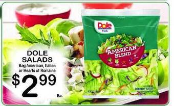 Foodland Dole Salads offer