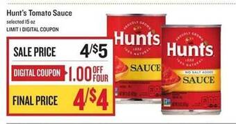 Lowes Foods Hunt's Tomato Sauce offer