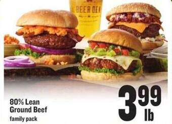 Lowes Foods 80% Lean Ground Beef offer