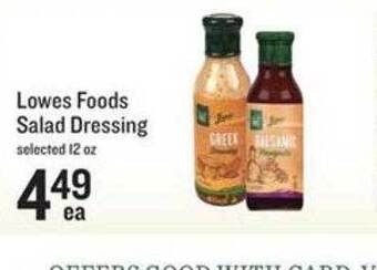 Lowes Foods Lowes Foods Salad Dressing offer