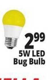 Ocean State Job Lot 5w Led Bug Bulb offer