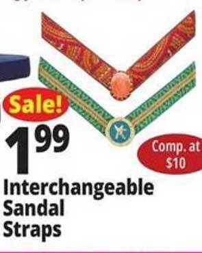 Ocean State Job Lot Interchangeable Sandal Straps offer