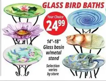 Ocean State Job Lot Glass Bird Baths 14 offer