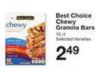 Price Chopper Best Choice Chewy Granola Bars offer