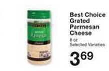 Price Chopper Best Choice Grated Parmesan Cheese offer