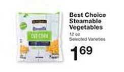 Price Chopper Best Choice Steamable Vegetables offer