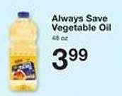 Price Chopper Always Save Vegetable Oil offer