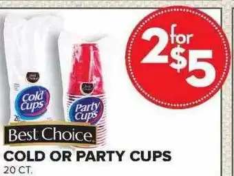Price Cutter Cold Or Party Cups offer