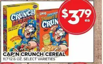 Price Cutter Cap'n Crunch Cereal Select Varieties offer