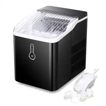 Walmart ZAFRO Countertop Ice Maker Machine, Portable Compact Ice Cube Maker with Ice Scoop & Basket, 26Lbs/24H Ice Machine for Home/K offer