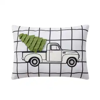 Walmart My Texas House Holiday Truck Oblong Decorative Pillow, 14" x 20", Green offer