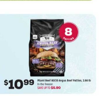 Grocery Outlet Miami Beef 80-20 Angus Beef Patties offer