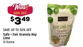 Grocery Outlet Safe + Fair Granola Key Lime offer