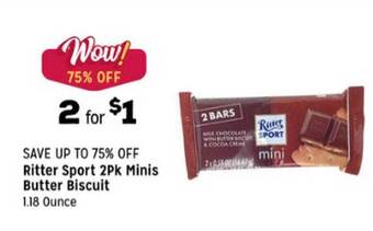 Grocery Outlet Ritter Sport 2pk Minis Butter Biscuit offer