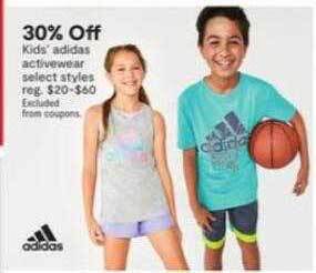 JC Penney Kids Adidas Activewear offer