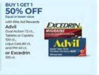 Rite Aid Advil Or Excedrin offer