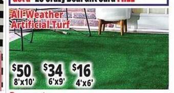 Ocean State Job Lot All Weather Artificial Turf offer