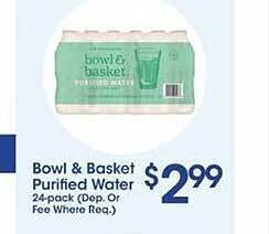 Price Rite Bowl & Basket Purified Water offer