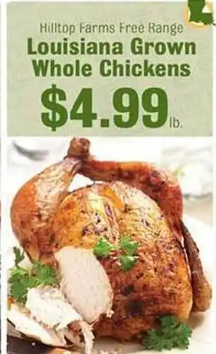 Robert Fresh Market Louisiana Grown Whole Chickens offer