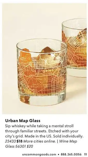 Uncommon Goods Urban Map Glass offer
