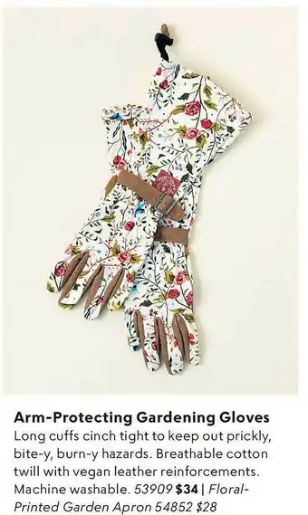 Uncommon Goods Arm-protecting Gardening Gloves offer