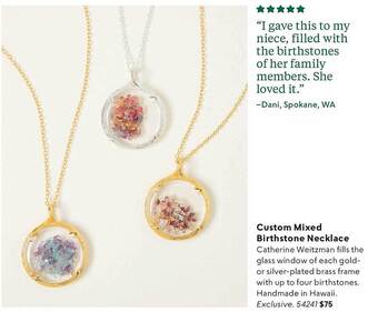 Uncommon Goods Custom Mixed Birthstone Necklace offer
