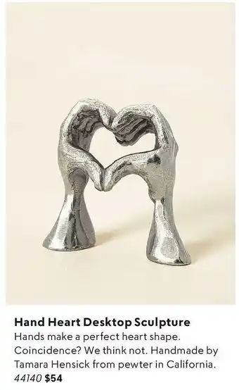 Uncommon Goods Hand Heart Desktop Sculpture offer