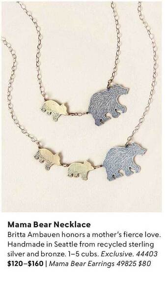 Uncommon Goods Mama Bear Necklace offer