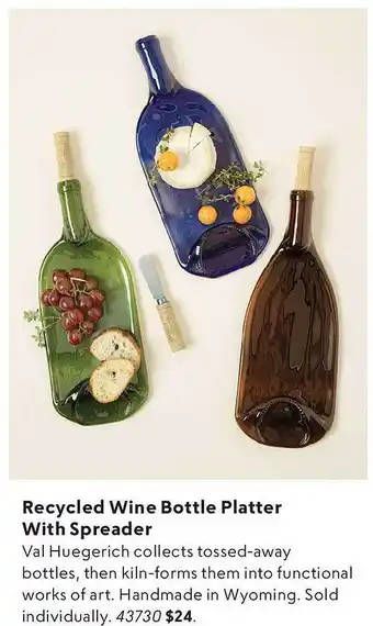 Uncommon Goods Recycled Wine Bottle Platter With Spreader offer