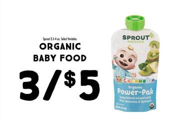 Maceys Sprout Organic Baby Food offer