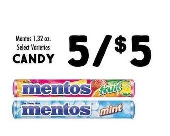 Maceys Mentos Candy offer