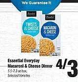 Sentry Essential Everyday Macaroni & Cheese Dinner offer