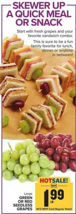 Food Lion Green Or Red Seedless Grapes offer