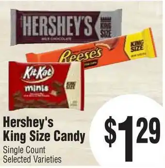 Rosauers Hershey's King Size Candy offer