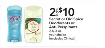 Publix Secret Of Old Spice Deodorants Or Anti-perspirants offer