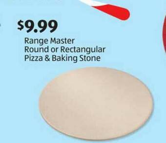 Aldi Range Master Round Or Rectangular Pizza & Baking Stone offer