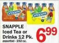 Food Bazaar Snapple Iced Tea Or Drinks offer