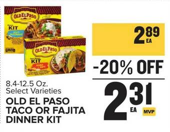 Food Lion Old El Paso Taco Or Fajita Dinner Kit offer