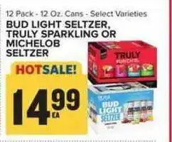 Food Lion Bud Light Seltzer , Truly Sparkling Or Michelob Seltzer offer