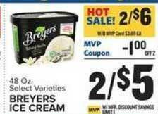Food Lion Breyers Ice Cream offer
