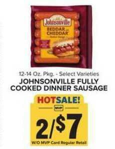Food Lion Johnsonville Fully Cooked Dinner Sausage offer