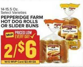Food Lion Pepperidge Farm Hot Dog Rolls Or Slider Buns offer