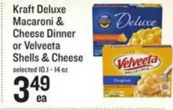 Lowes Foods Kraft Deluxe Macaroni & Cheese Dinner Or Velveeta Shells & Cheese offer