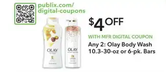 Publix Olay Body Wash Or 6-pk. Bars offer