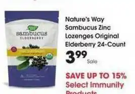 Ralphs Nature's Way Sambucus Zinc Lozenges Original Elderberry 24-count offer