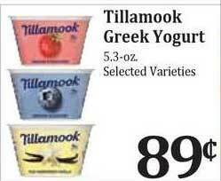 Rosauers Tillamook Greek Yogurt offer